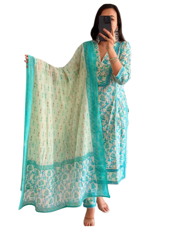 Bloom Boldly ? XXL Cotton Dress with Beautiful Embroidery & Print(XXL)