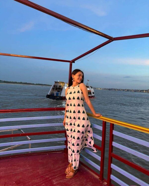 Effortless Beauty ? Women's Floral Cotton Dress with Printex (L) - Image 4